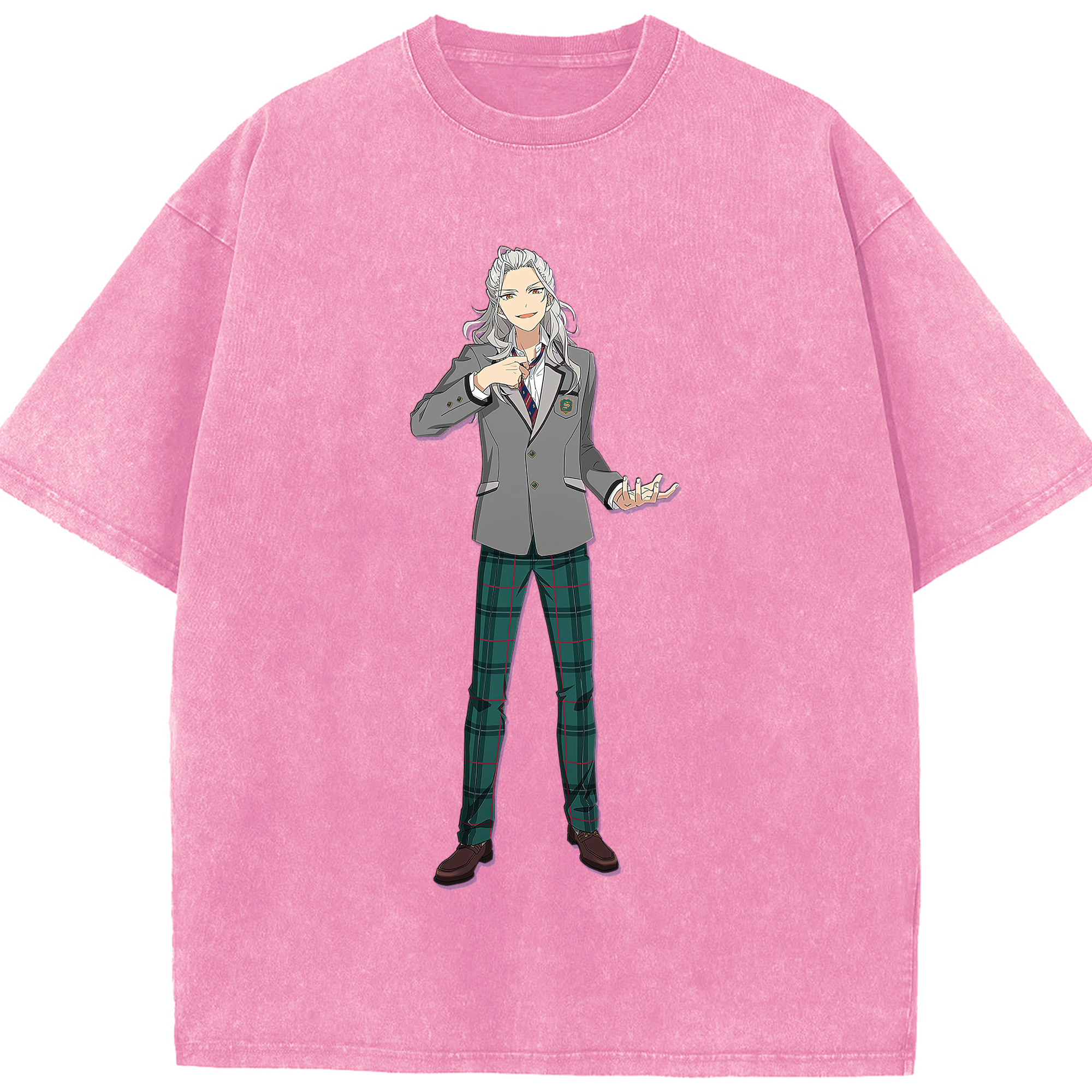 （画像用） あんさんぶるスターズ! Ensemble Stars 綿100% ヴィンテージ風 半袖Tシャツ（フロントプリント）